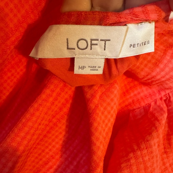 ANN TAYLOR LOFT SUMMER FRESS w/FLUTTER SLEEVES MEDIUM/PETITE #Cl - Picture 7 of 7